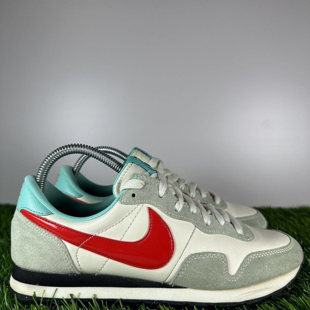 Nike Air Pegasus 83 N7 Shoes Womens 9 Crimson Sail Suede White Athletic Sneakers